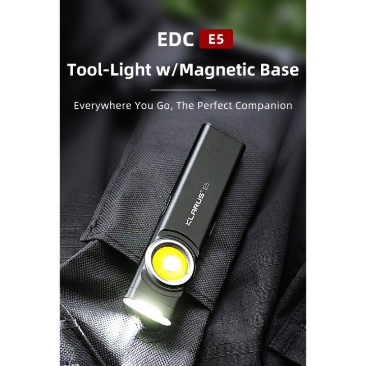 Klarus E5 - Lampă LED reîncărcabilă | Elanterna