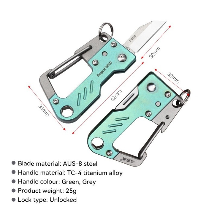 Carabinier cu briceag Sanrenmu SK055G | Elanterna