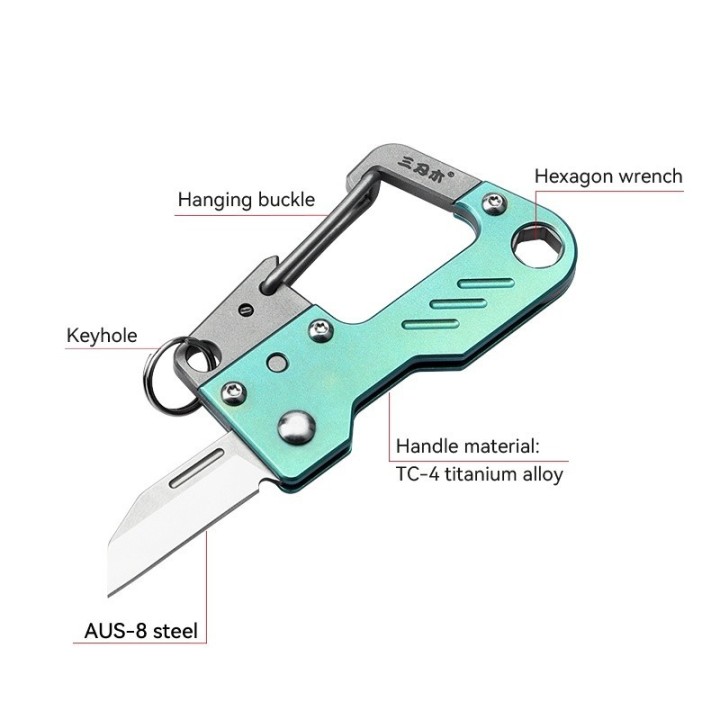 Carabinier cu briceag Sanrenmu SK055G | Elanterna