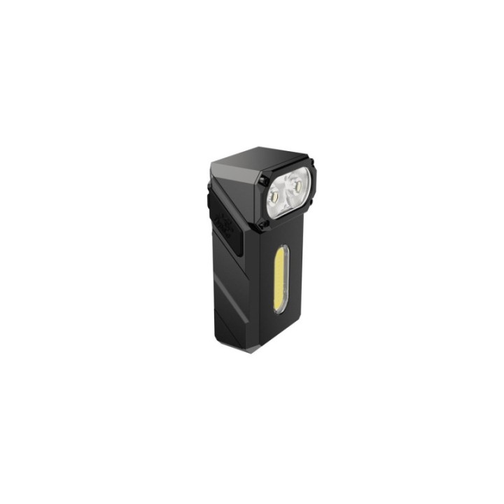 Klarus E8 Black - cap pivotant, vedere laterala