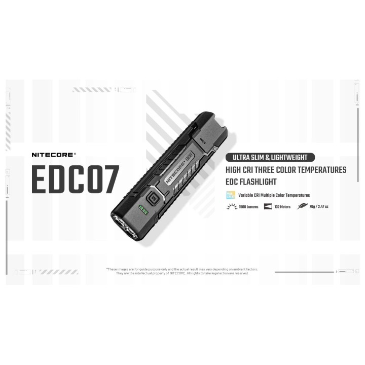 Nitecore EDC07 – Lanternă EDC cu lumină MCT