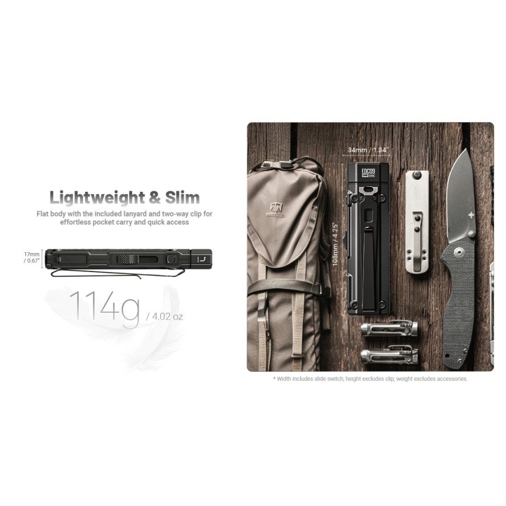 Nitecore EDC09 – Lanternă cu cap orientabil