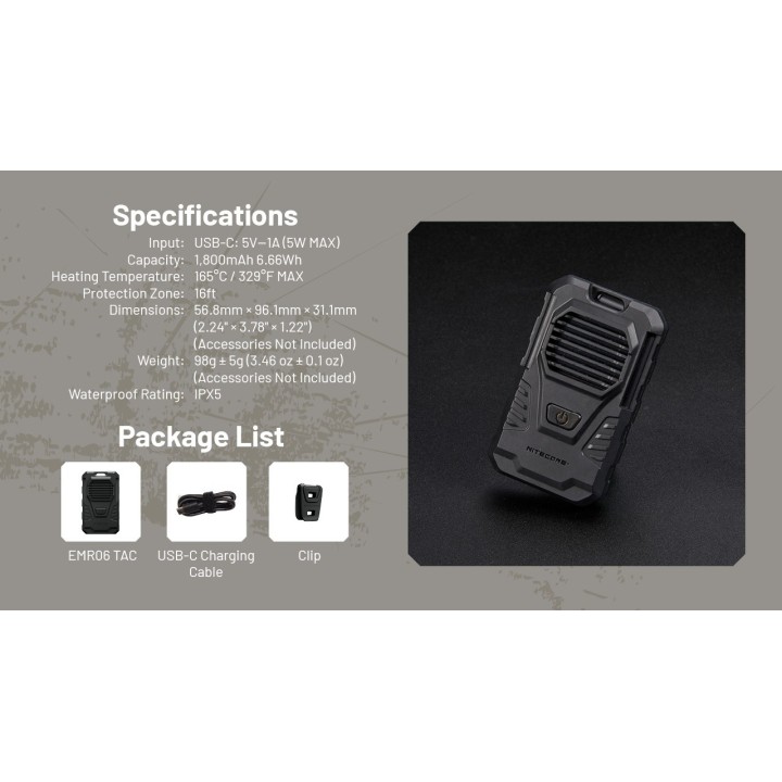 Nitecore EMR06 TAC – Dispozitiv antițânțari