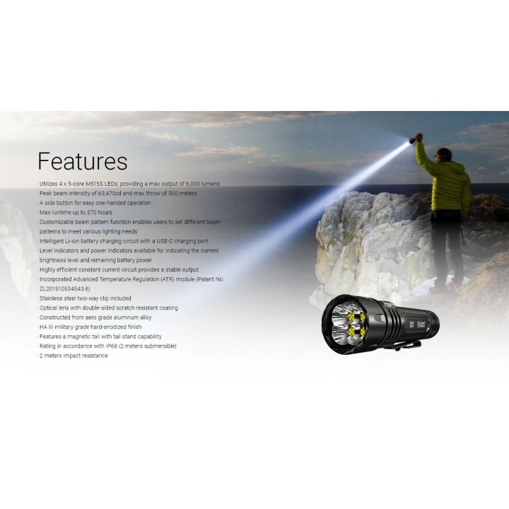 Nitecore EX7 – Lanternă reîncărcabilă de mână
