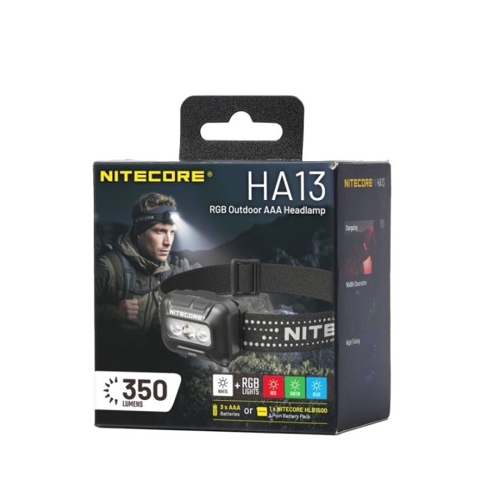 Nitecore HA13 RGB – Lanternă frontală cu lumină RGB