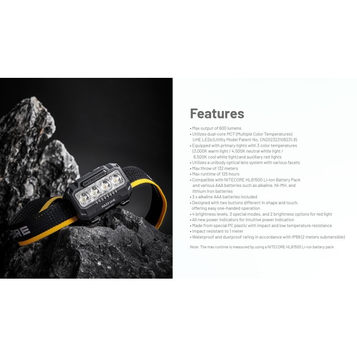 Nitecore HA23 UHE – Lanternă frontală MCT