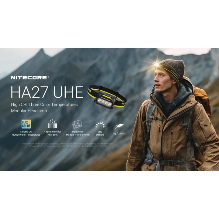 Nitecore HA27 UHE – Lanternă frontală cu alimentare hibridă