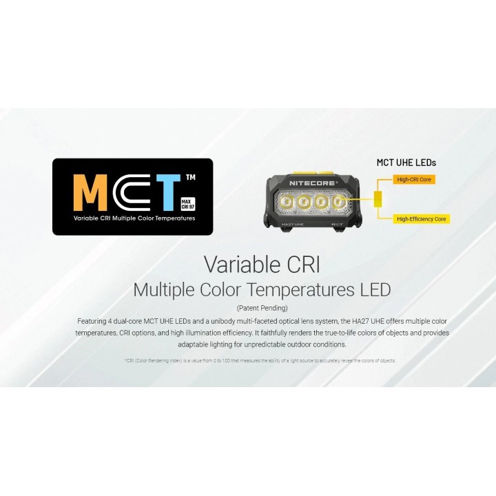 Nitecore HA27 UHE – Lanternă frontală cu alimentare hibridă