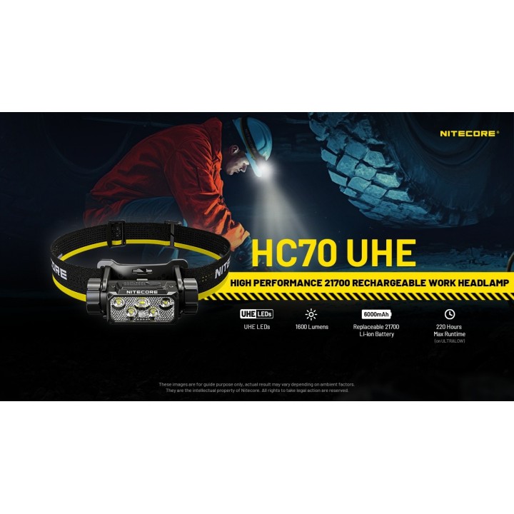 Nitecore HC70 UHE – Lanternă frontală reîncărcabilă
