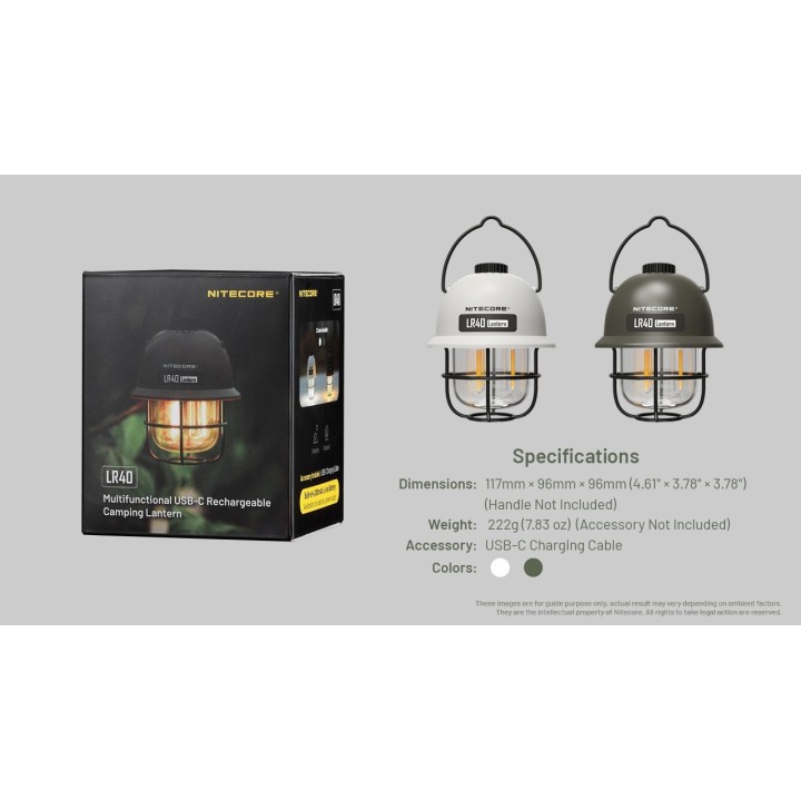 Nitecore LR40 – Felinar de camping verde
