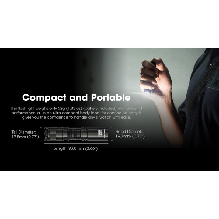 Nitecore MT1A Pro – Lanternă compactă cu alimentare hibridă