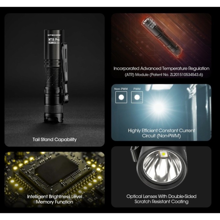 Nitecore MT1A Pro – Lanternă compactă cu alimentare hibridă
