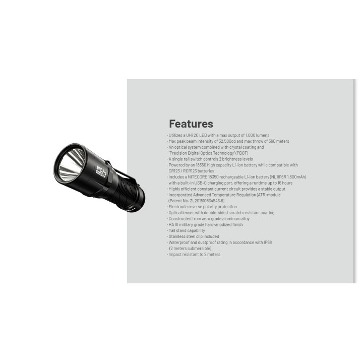 Nitecore MT1C Pro – Lanternă EDC compactă