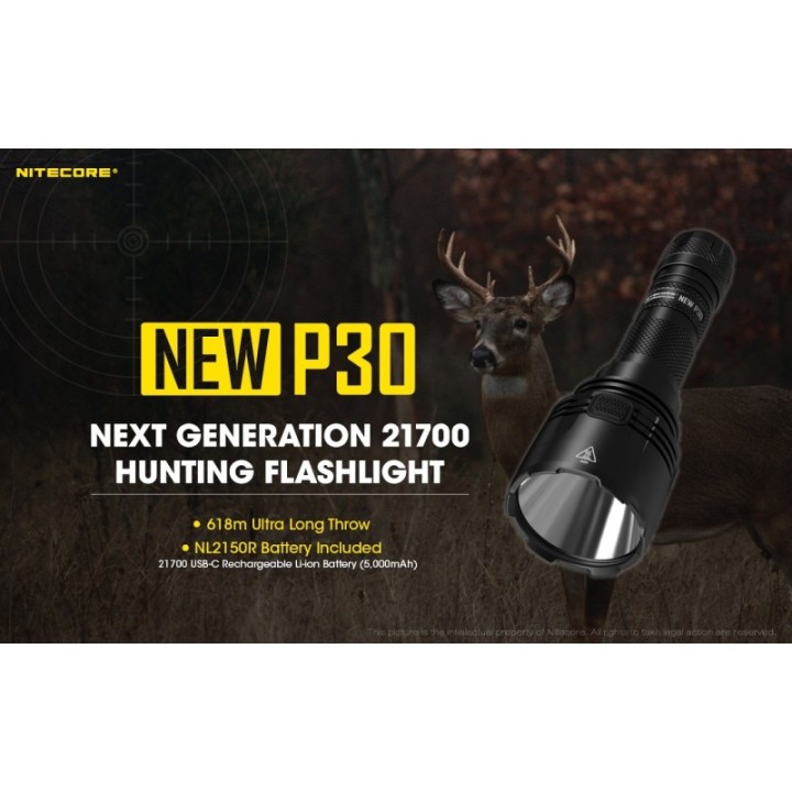 Nitecore New P30 – Lanternă de mână cu fascicul concentrat