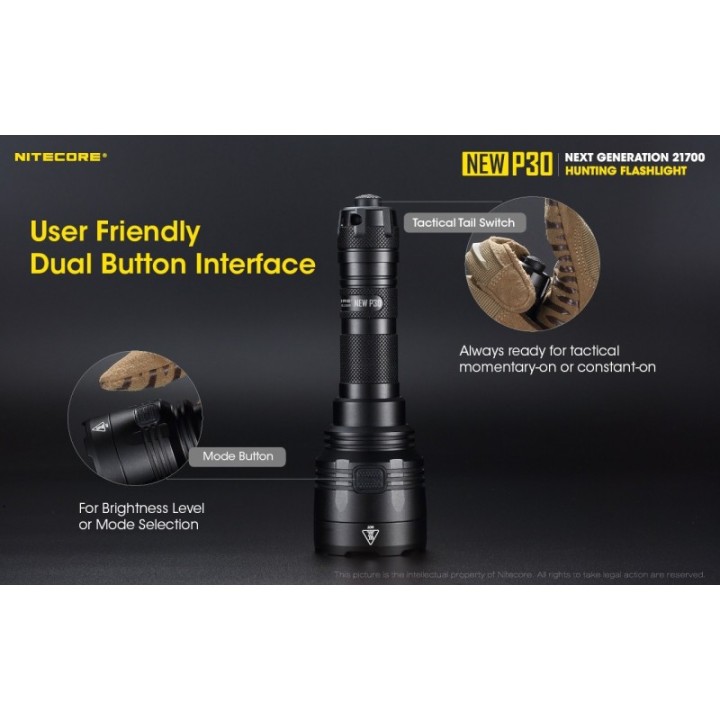 Nitecore New P30 – Lanternă de mână cu fascicul concentrat