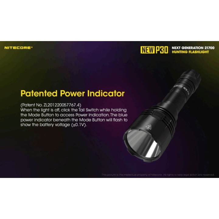 Nitecore New P30 – Lanternă de mână cu fascicul concentrat