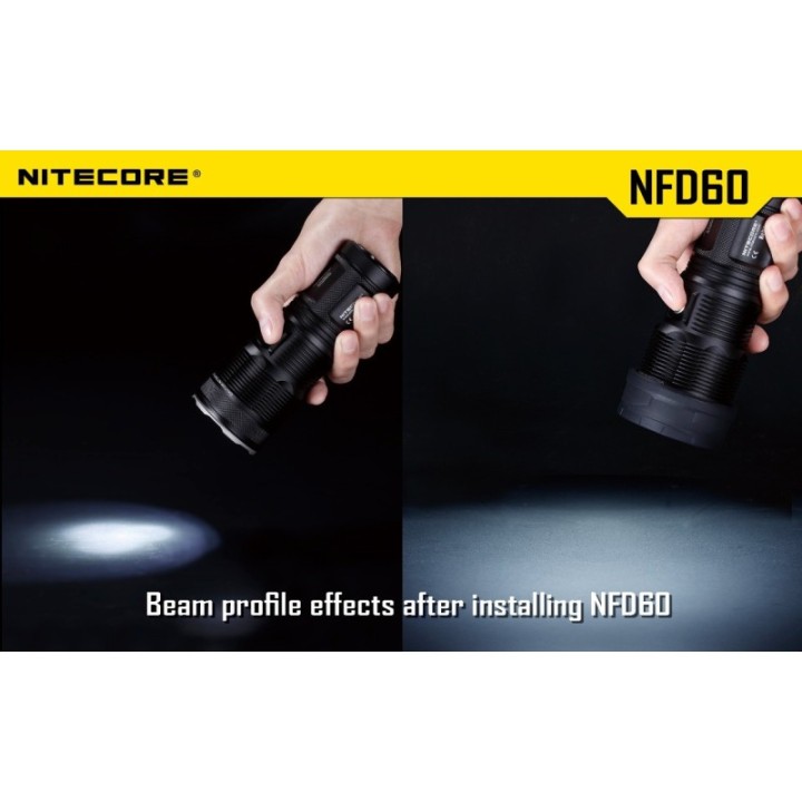 Nitecore NFD60 – Difuzor alb pentru lanternă, 60 mm
