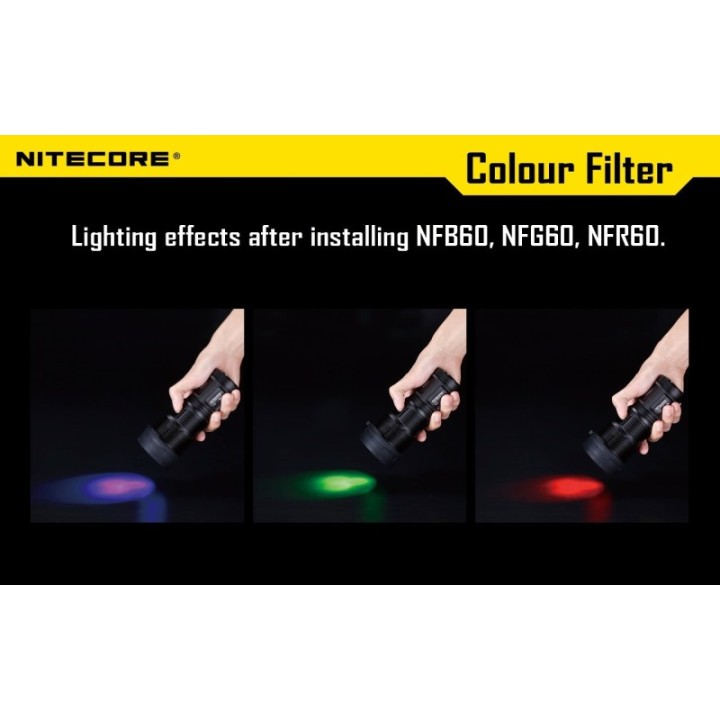 Nitecore NFG60 – Filtru verde pentru lanternă, 60 mm