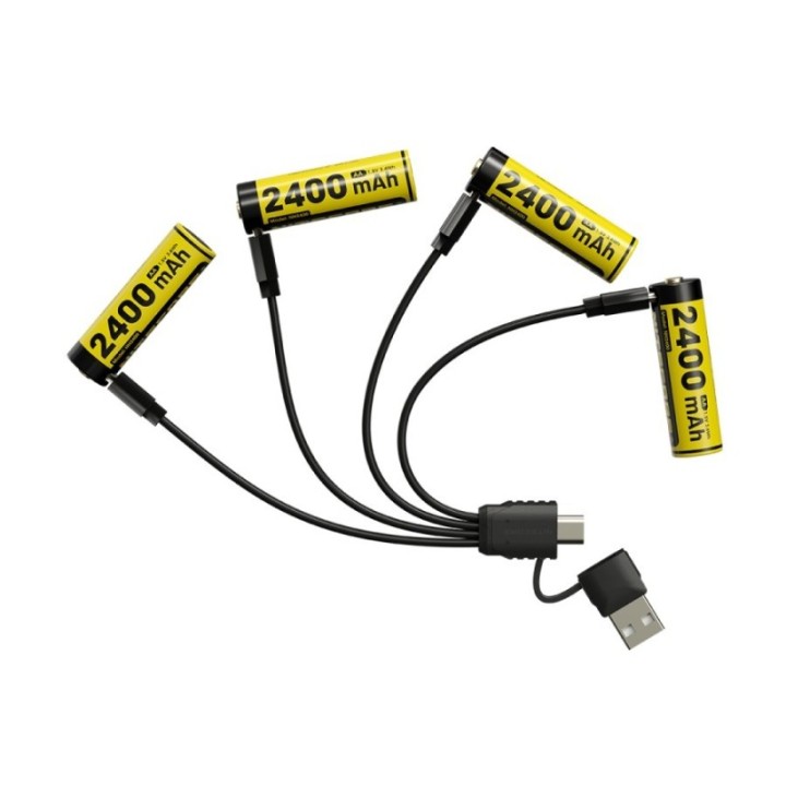 Nitecore NH2400 – Set de acumulatori AA USB-C