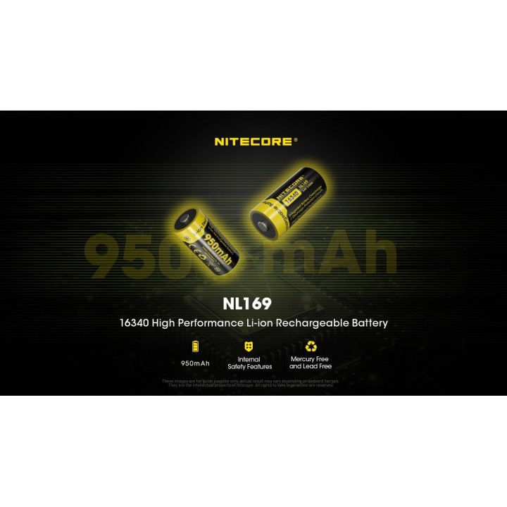 Nitecore NL169 – Acumulator RCR123A
