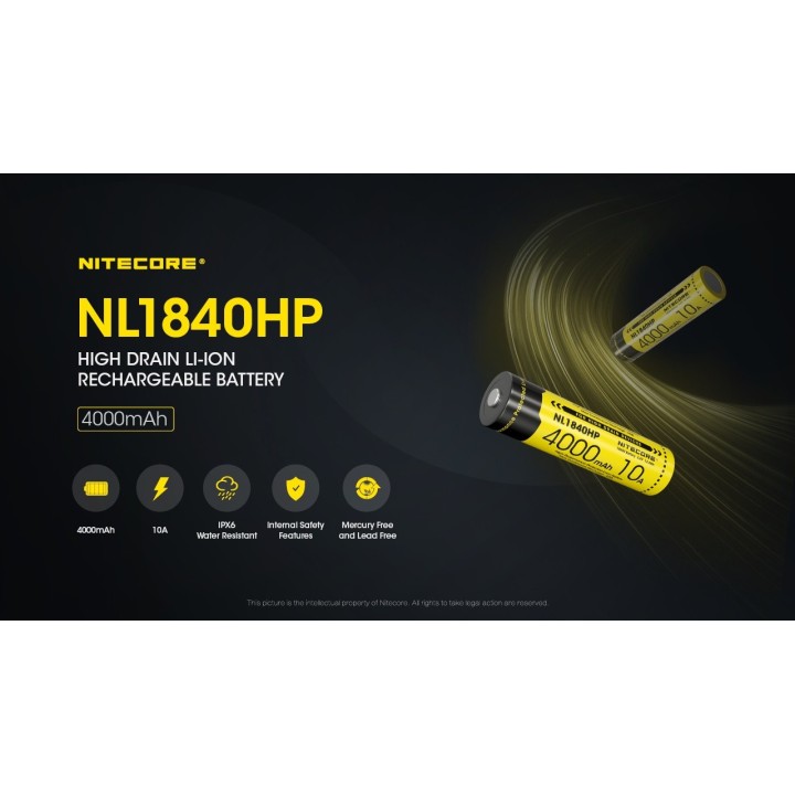 Nitecore NL1840HP – Acumulator 18650 de 4000 mAh
