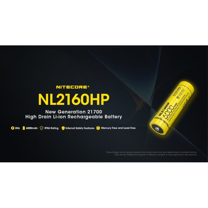 Nitecore NL2160HP – Acumulator Li-ion de 6000 mAh