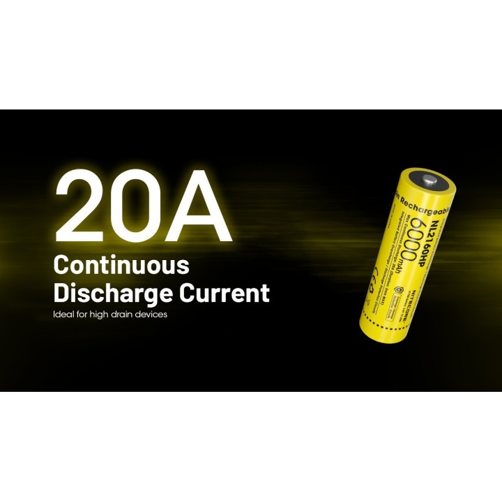 Nitecore NL2160HP – Acumulator Li-ion de 6000 mAh