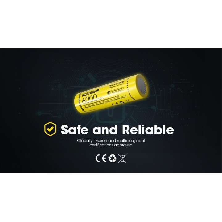 Nitecore NL2160HP – Acumulator Li-ion de 6000 mAh