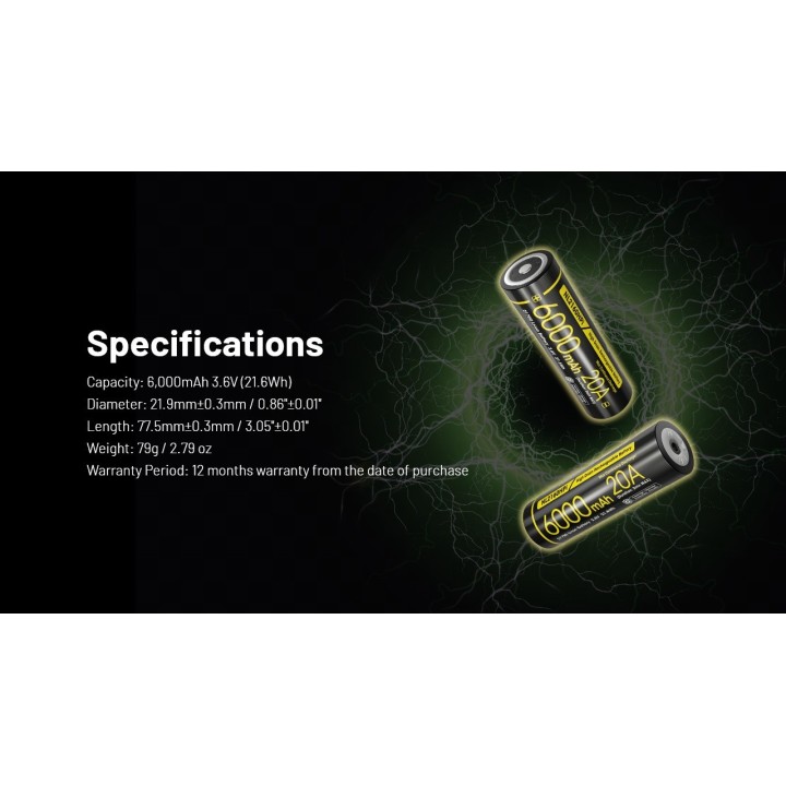 Nitecore NL2160HPi – Acumulator Li-ion de 6000 mAh