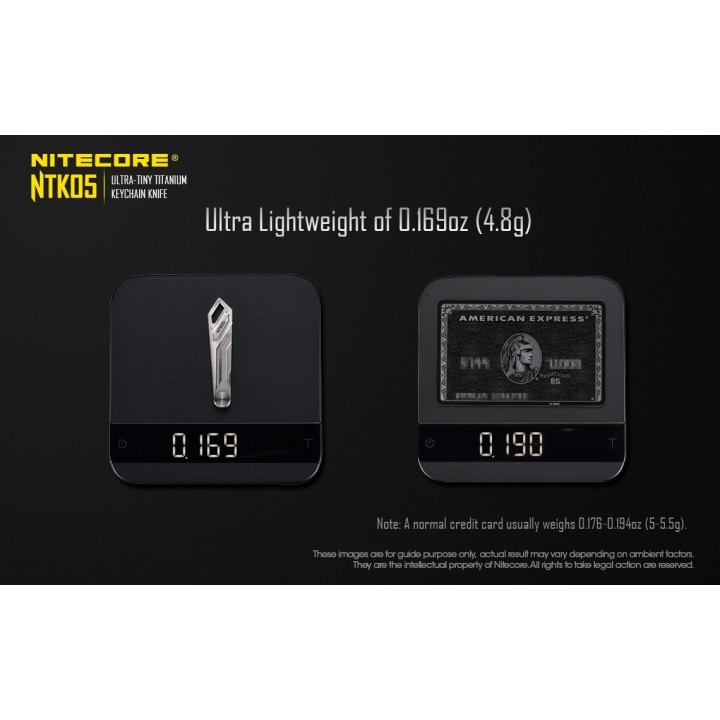 Nitecore NTK05 – Mini briceag utilitar din titan