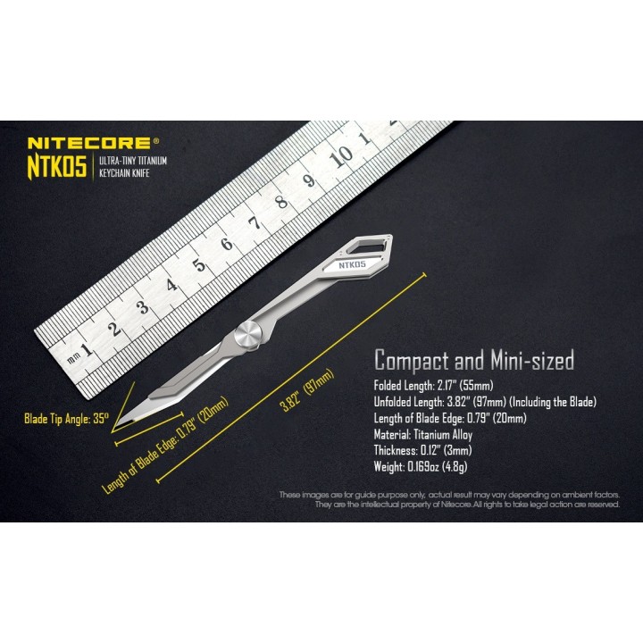 Nitecore NTK05 – Mini briceag utilitar din titan