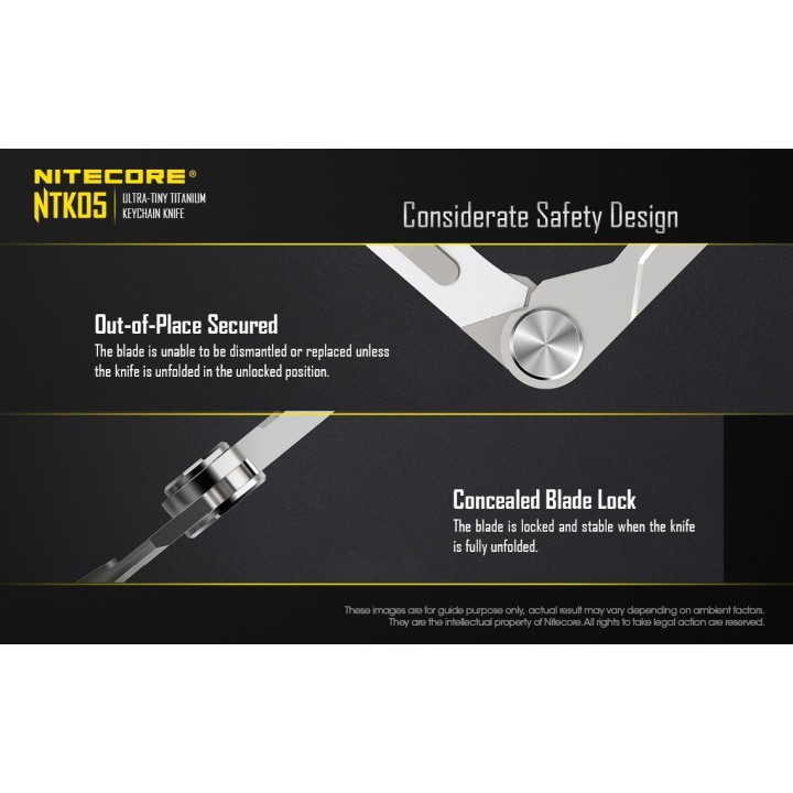 Nitecore NTK05 – Mini briceag utilitar din titan