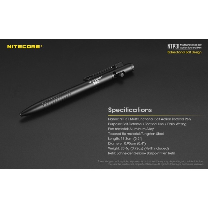 Nitecore NTP31 – Pix multifuncțional din aluminiu