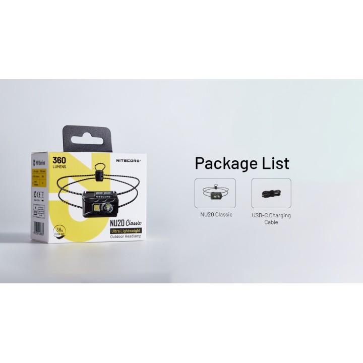 Nitecore NU20 Classic – Lanternă frontală ultraușoară