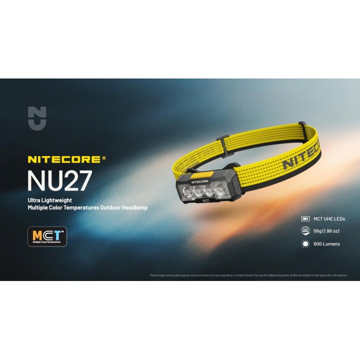 Nitecore NU27 – Lanternă frontală MCT reîncărcabilă