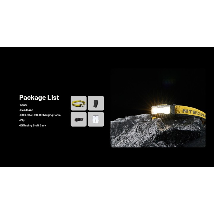 Nitecore NU27 – Lanternă frontală MCT reîncărcabilă