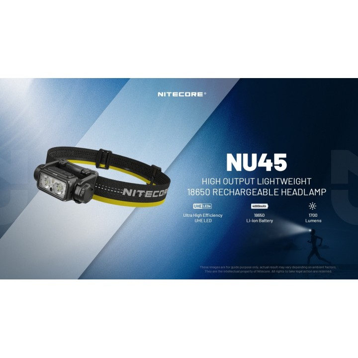 Nitecore NU45 – Lanternă frontală reîncărcabilă