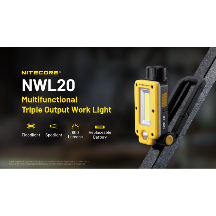 Nitecore NWL20 – Lampă de lucru reîncărcabilă