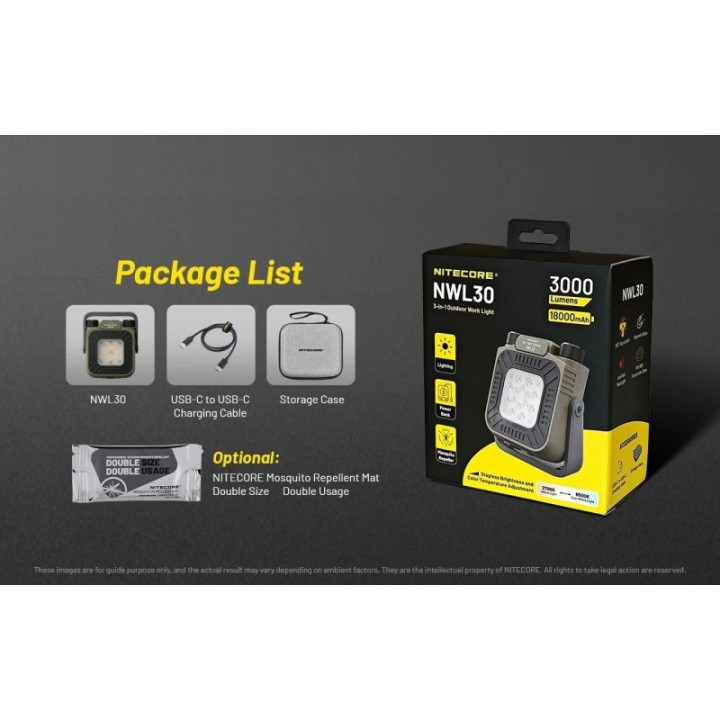 Nitecore NWL30 – Lampă de lucru 3 în 1