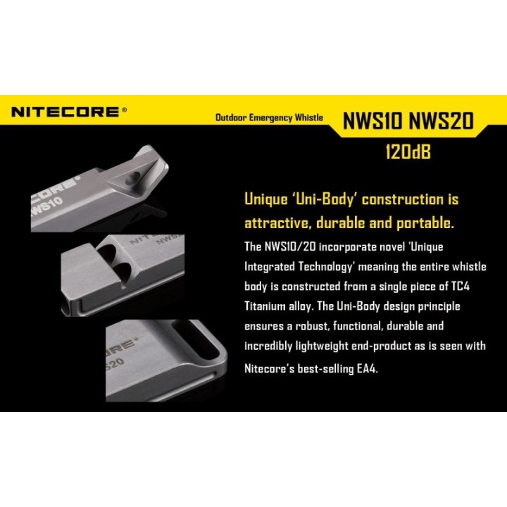 Nitecore NWS10 – Fluier din titan