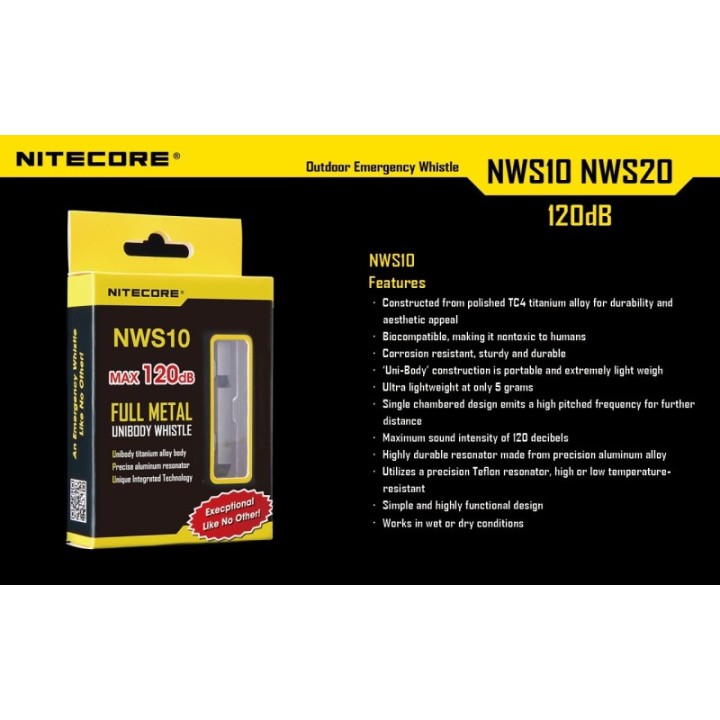 Nitecore NWS10 – Fluier din titan