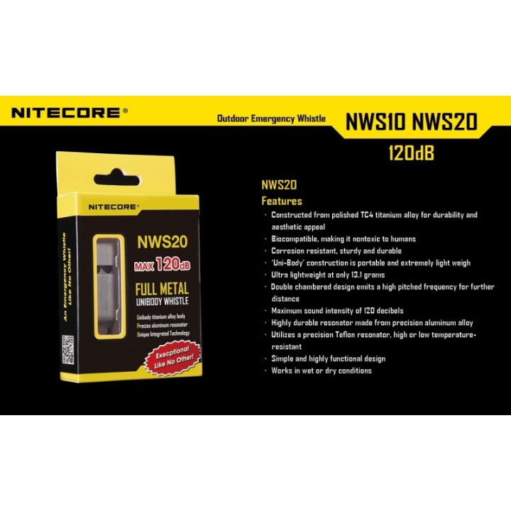 Nitecore NWS10 – Fluier din titan