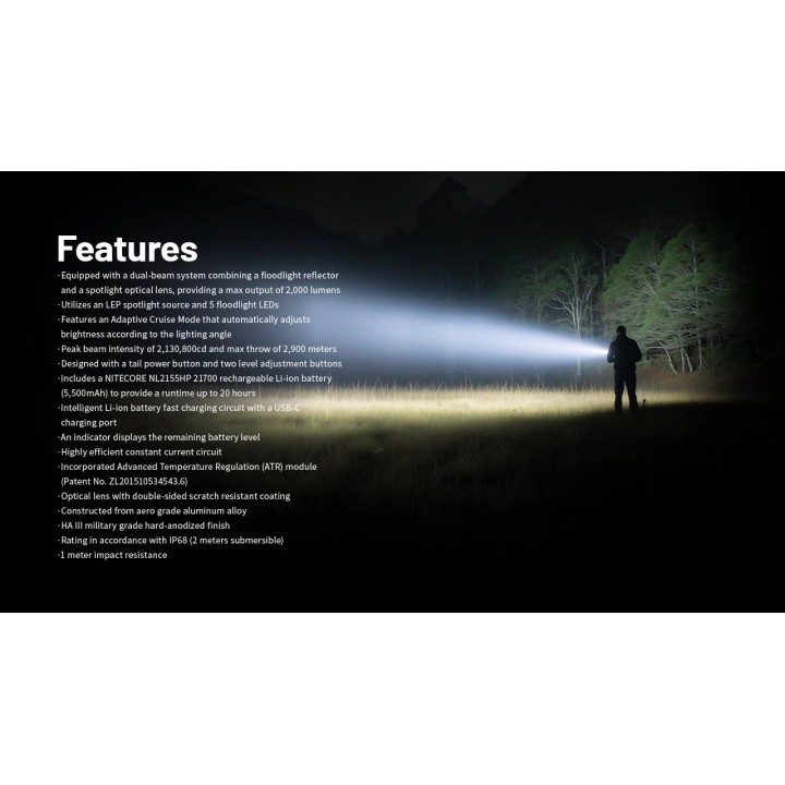 Nitecore P40 – Lanternă LEP cu rază lungă