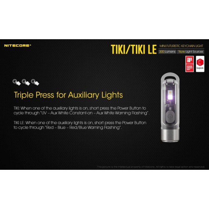 Nitecore TIKI – Lanternă breloc reîncărcabilă