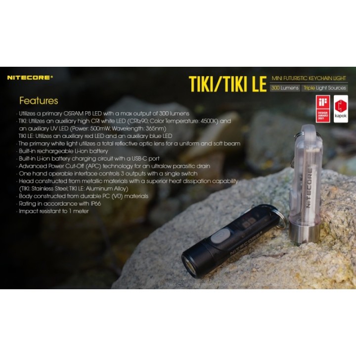 Nitecore TIKI – Lanternă breloc reîncărcabilă