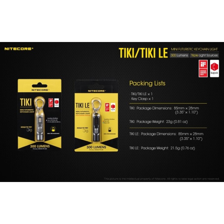 Nitecore TIKI – Lanternă breloc reîncărcabilă