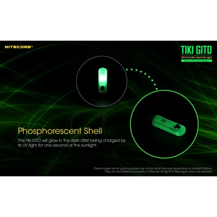 Nitecore TIKI GITD – Lanternă breloc reîncărcabilă