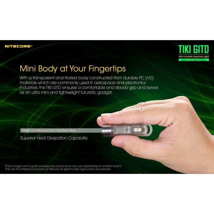 Nitecore TIKI GITD – Lanternă breloc reîncărcabilă
