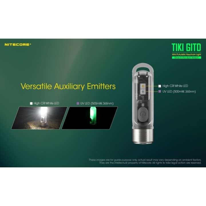 Nitecore TIKI GITD – Lanternă breloc reîncărcabilă