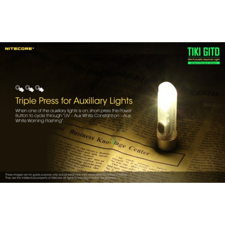 Nitecore TIKI GITD – Lanternă breloc reîncărcabilă